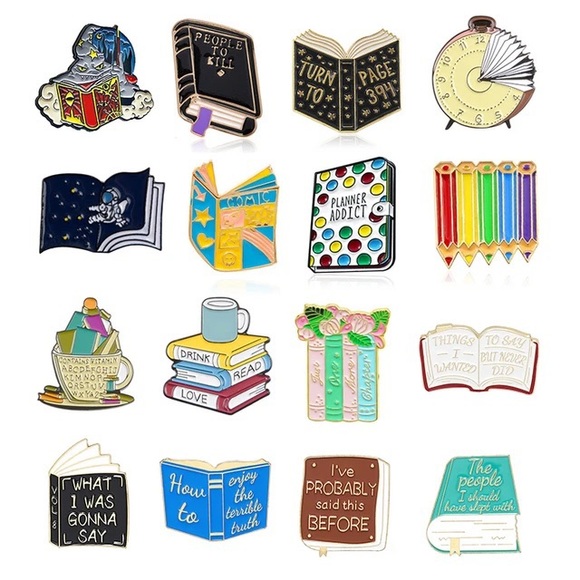 Funny “The People I Should Have Slept With” Book Metal Enamel Pin Brooch - Picture 7 of 9